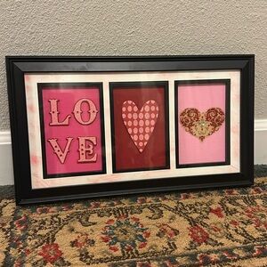 💗Cute Girlhoodcore Love Hearts Pink & Red Hanging Home Decor With Stand❤️